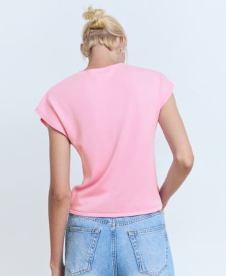 Women's Short-Sleeved Fine-Knit Sweater