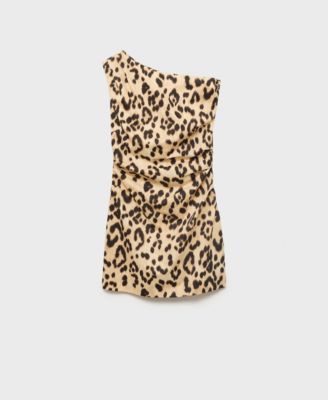 Women's Asymmetrical Animal-Print Dress