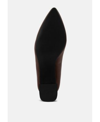 Women's Casey Metallic Detail Block Heel Pumps