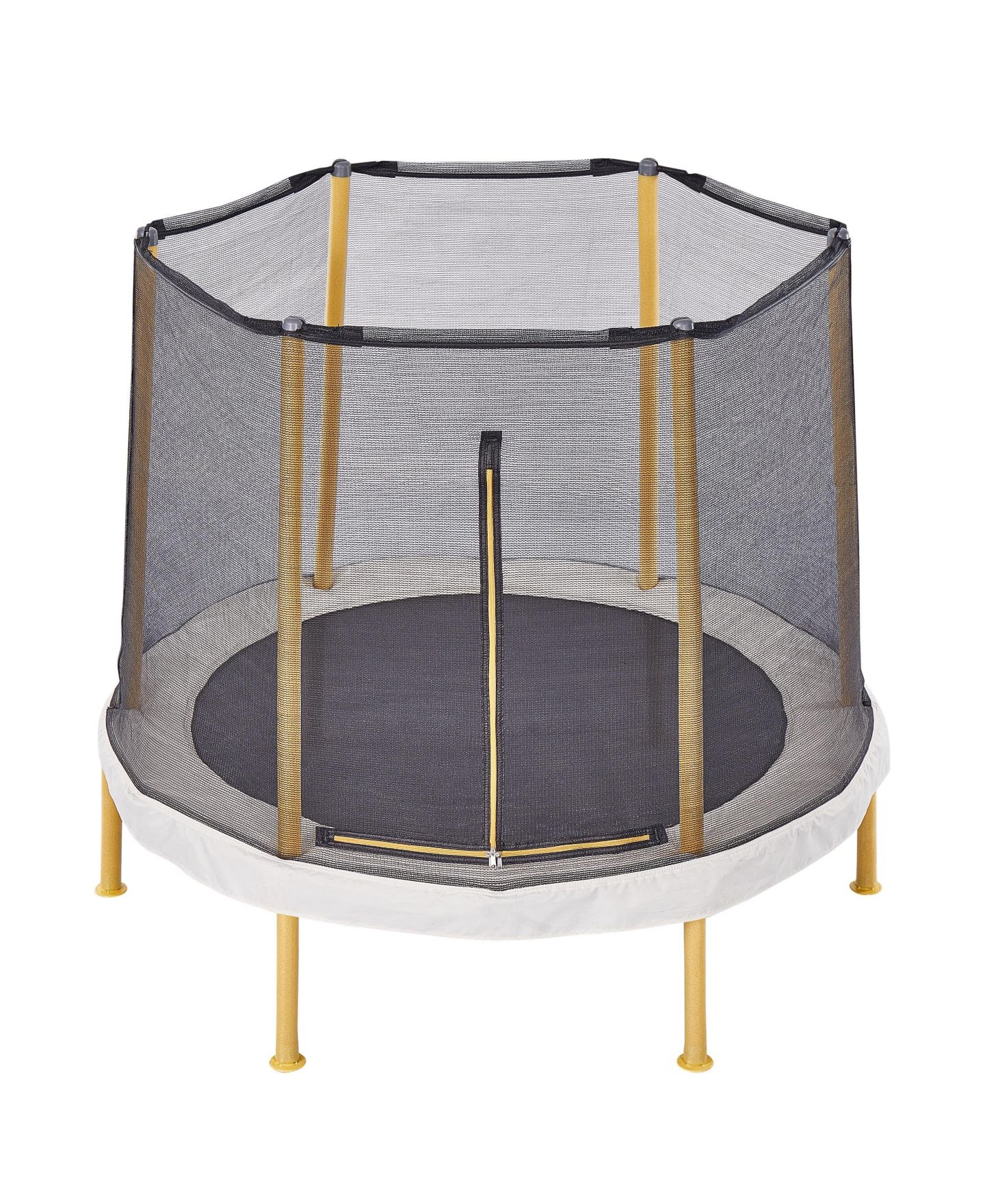 Детская игрушка JumpKing 60" Round Trampoline with Enclosure, Ages 3+, цвет: Слоновая кость белый — фото 1