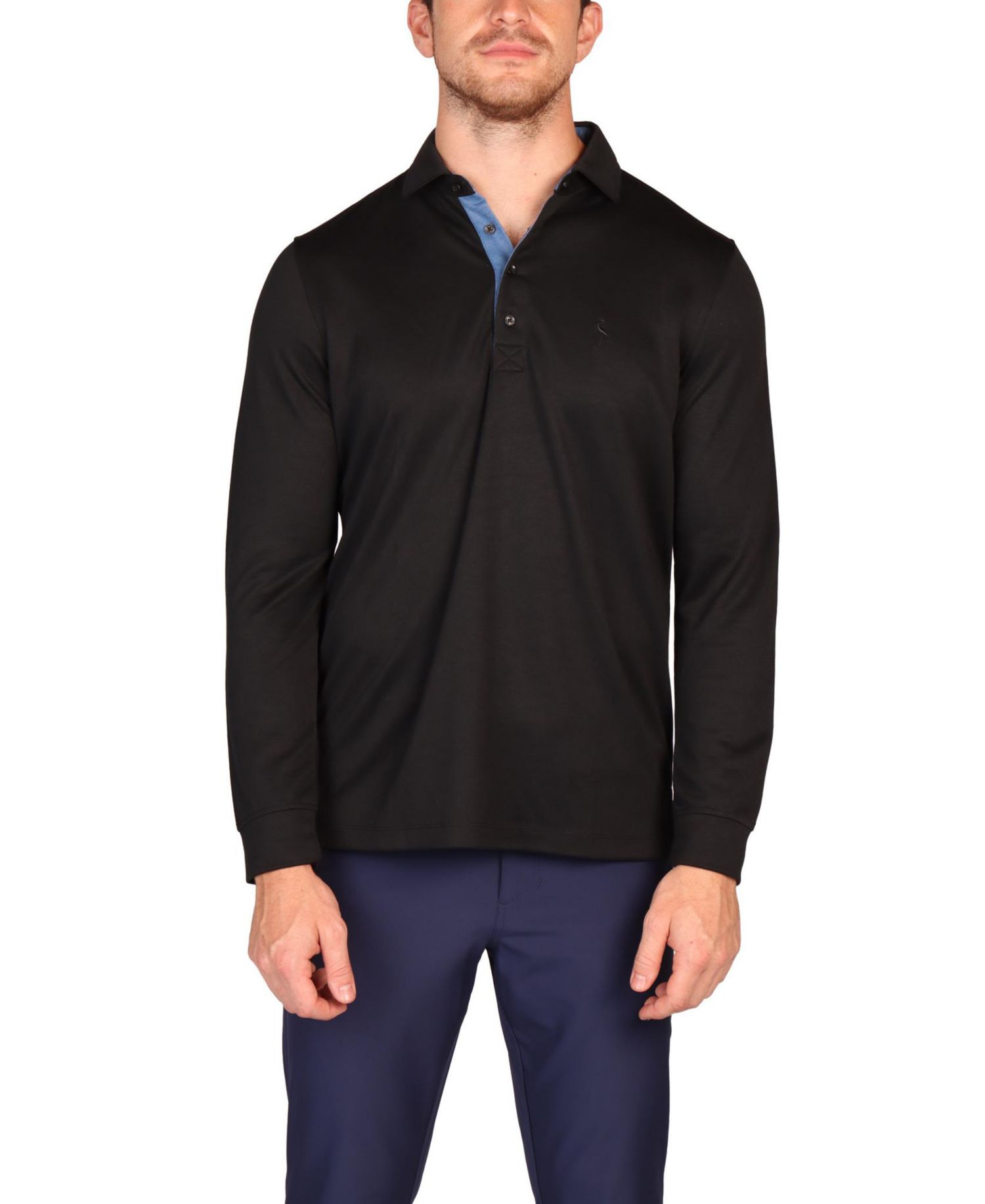 Solid Modal Long Sleeve Polo
