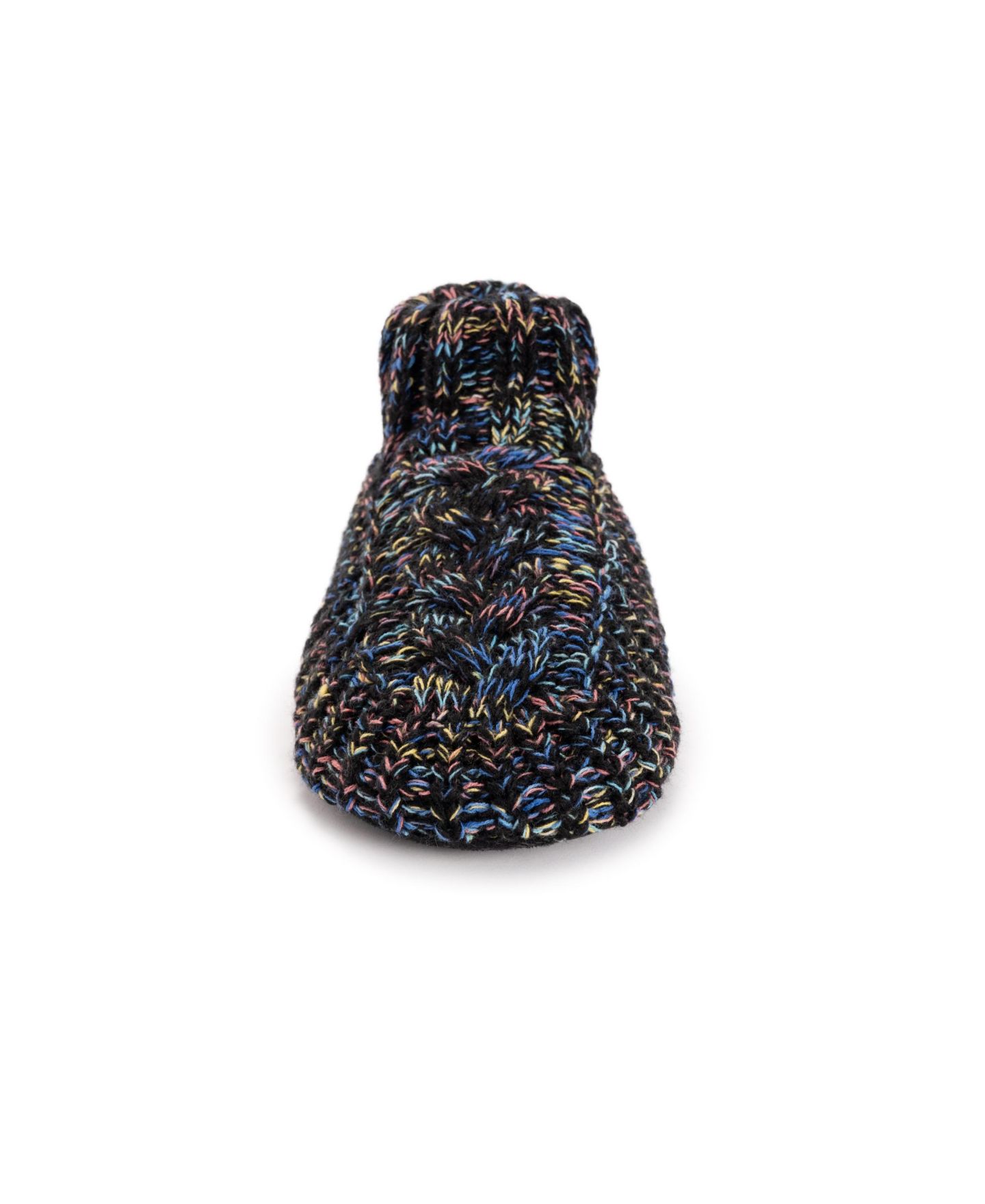 Женские ботинки MUK LUKS Icelandic Space Dye Marl Cabled Cuff Booties, цвет: Эбеновый — фото 4