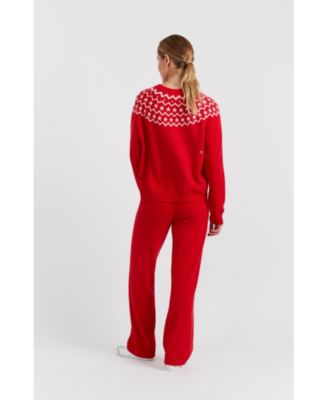 Women's Wool Cashmere Star Yoke Sweater