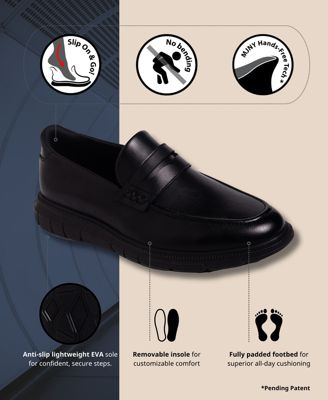 Men's Empire Street Hands-Free Slip On Technology Lightweight Penny Loafers