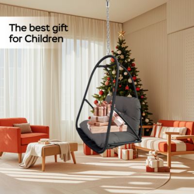 Without Stand Swing Egg Chair Indoor Outdoor Wicker Rattan Patio Basket Hanging Chair Cushion