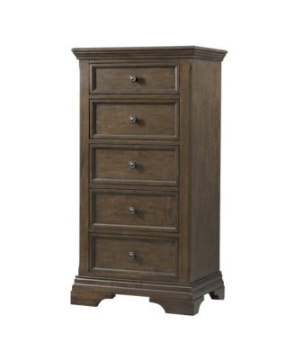 Olivia Traditional Wood Pier Chest in Rosewood Brown