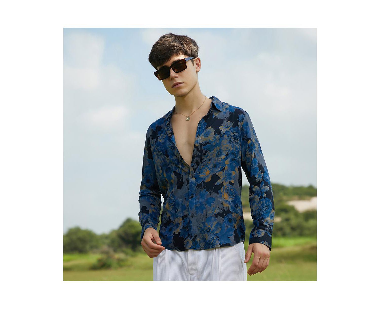 Men's Bi-Hue Daisy Shirt