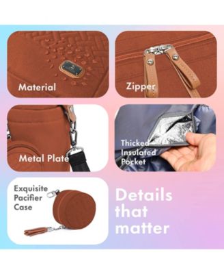 Large Diaper Bag Tote with Pacifier Case and Changing Pad, Travel Diaper Tote for Mom and Dad