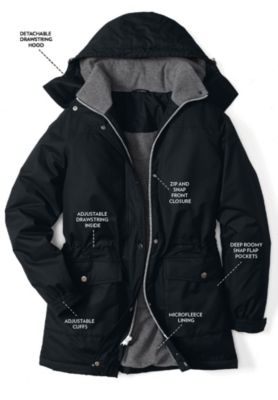 Plus Size Microfiber Parka