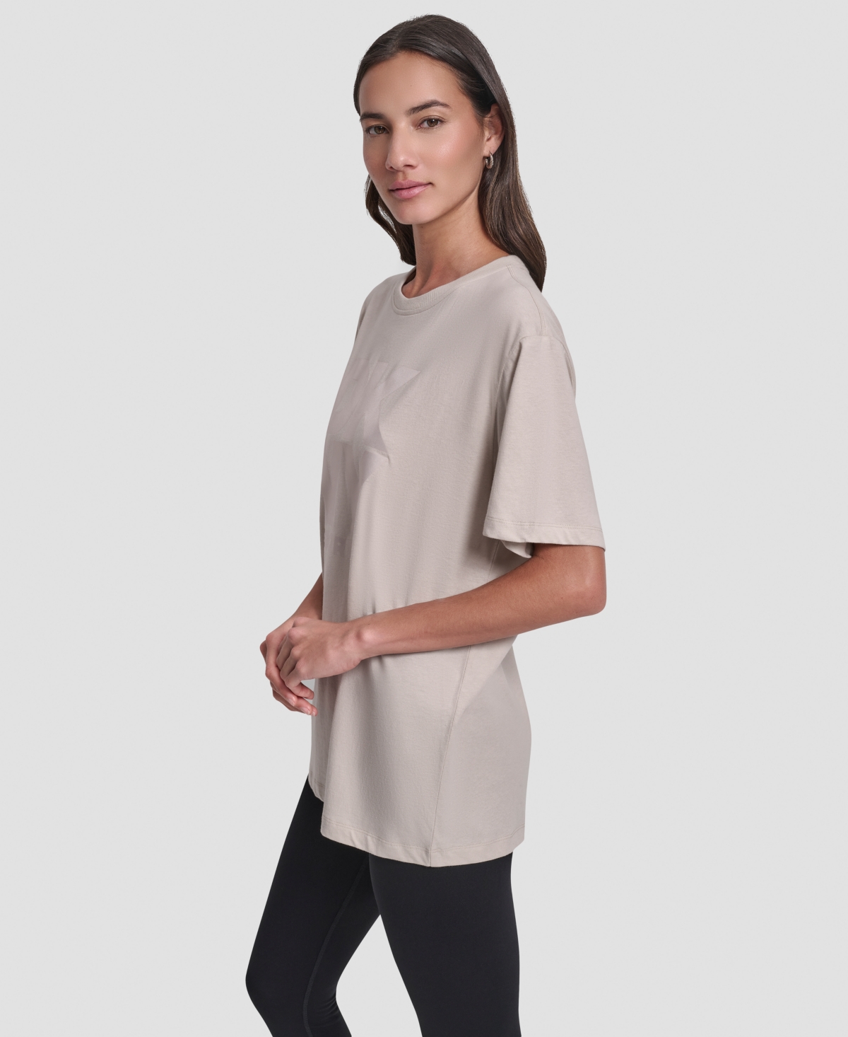 Dkny Women's Oversized Short Sleeve Tunic T-shirt In Multi