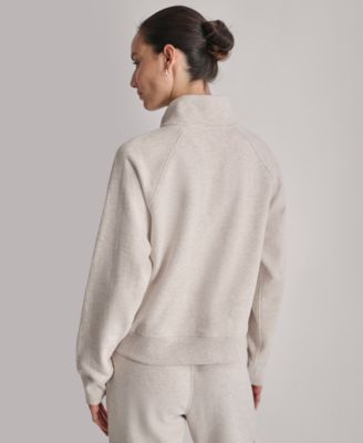 DKNY Women's Studded-Logo Half-Zip Sweatshirt