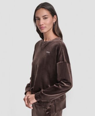 Women's Platinum Velour Crewneck Sweatshirt