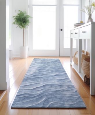 Pacifica Washable PA1 2'3"x7'6" Runner Area Rug
