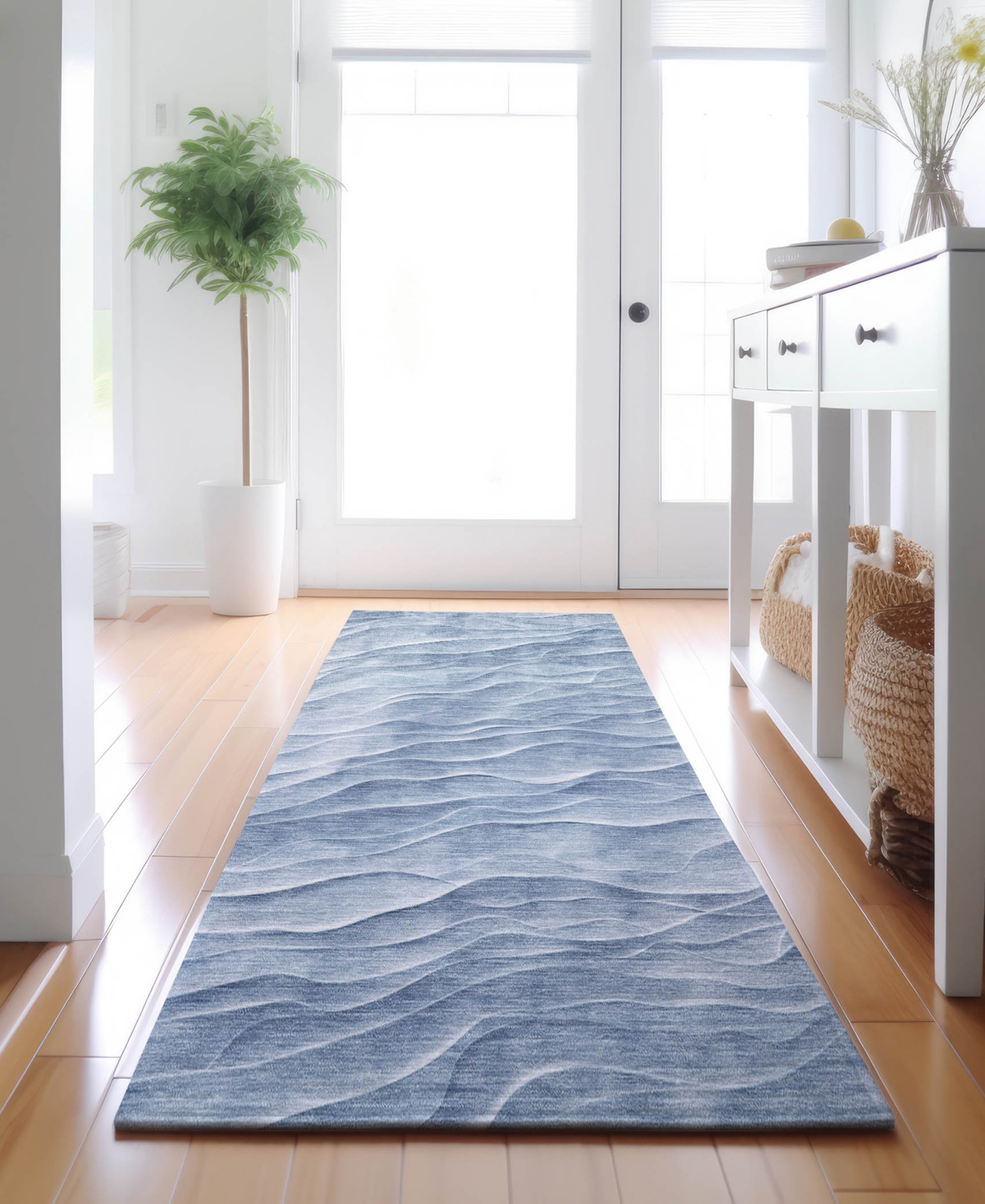 Dalyn Pacifica Pa1 2'3"x7'6" Runner Area Rug In Blue