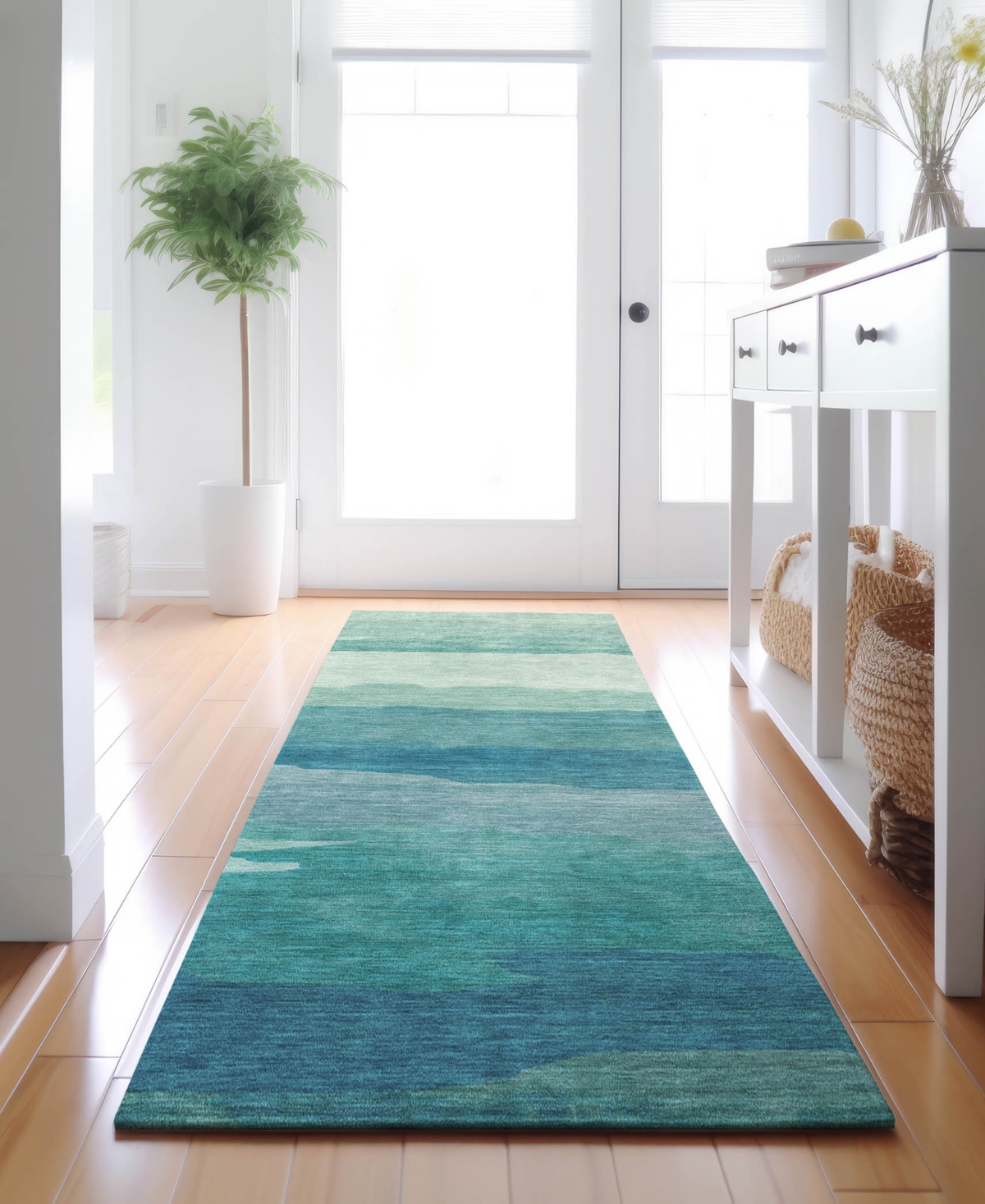 Dalyn Pacifica Pa9 2'3"x7'6" Runner Area Rug In Blue