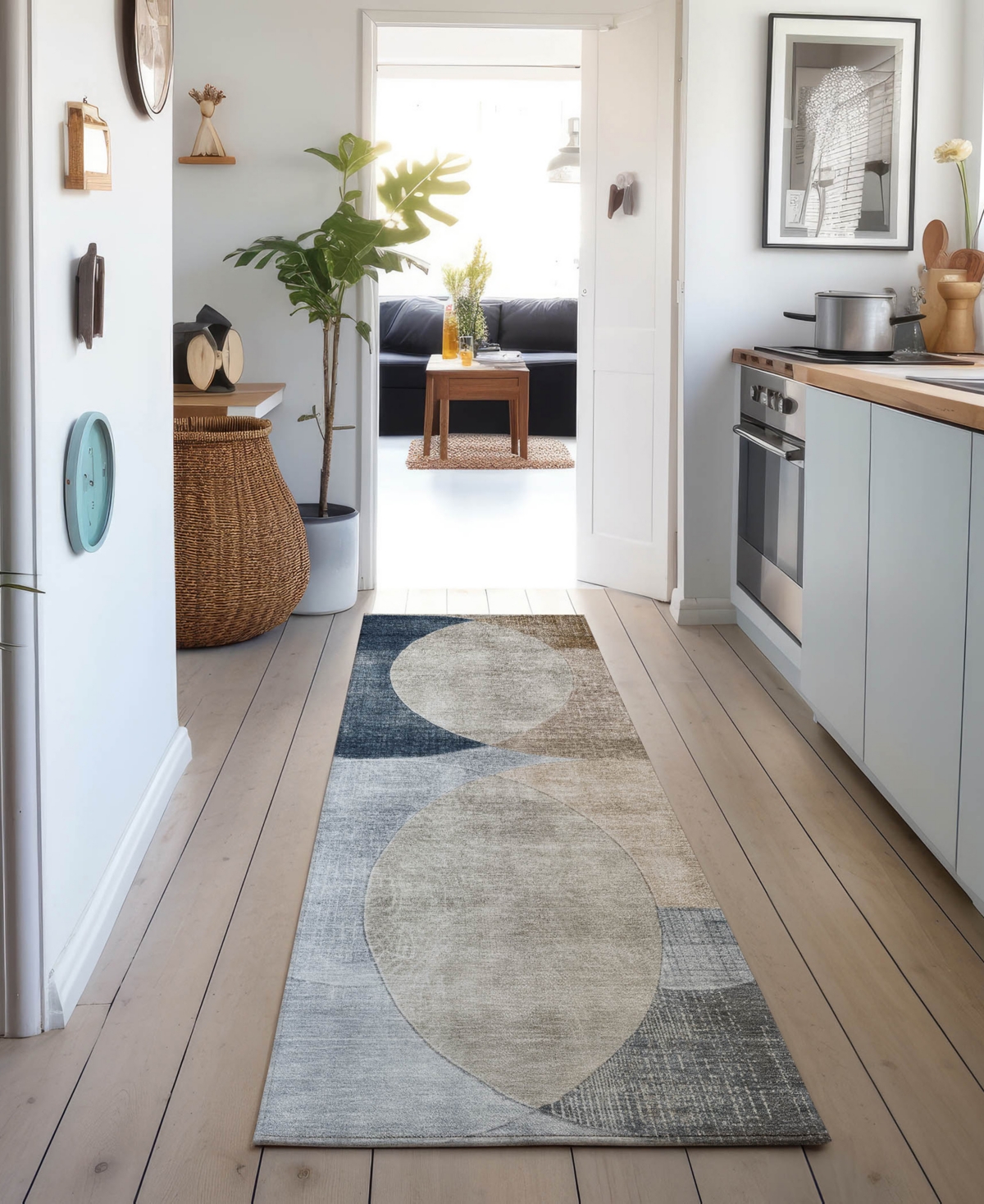 Dalyn Neo No13 2'3"x7'6" Runner Area Rug In Blue