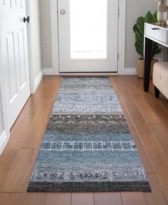 Karaj Washable KJ7 2'3"x7'6" Runner Area Rug