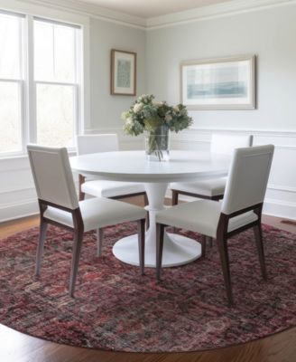 Karaj Washable KJ3 8'x8' Round Area Rug