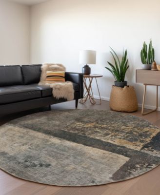 Nouveau Washable NV16 8'x8' Round Area Rug