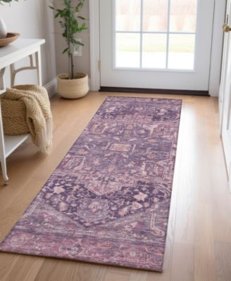 Solace Washable SL14 2'3"x7'6" Runner Area Rug