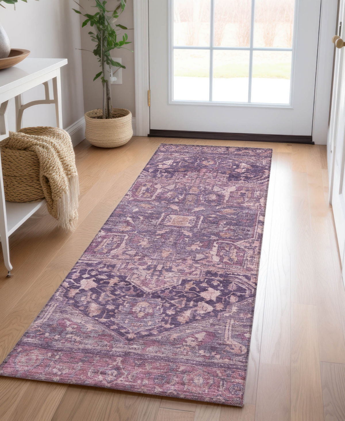 Dalyn Solace Sl14 2'3"x7'6" Runner Area Rug In Purple