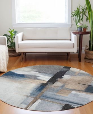 Ravenna Washable RN9 8'x8' Round Area Rug