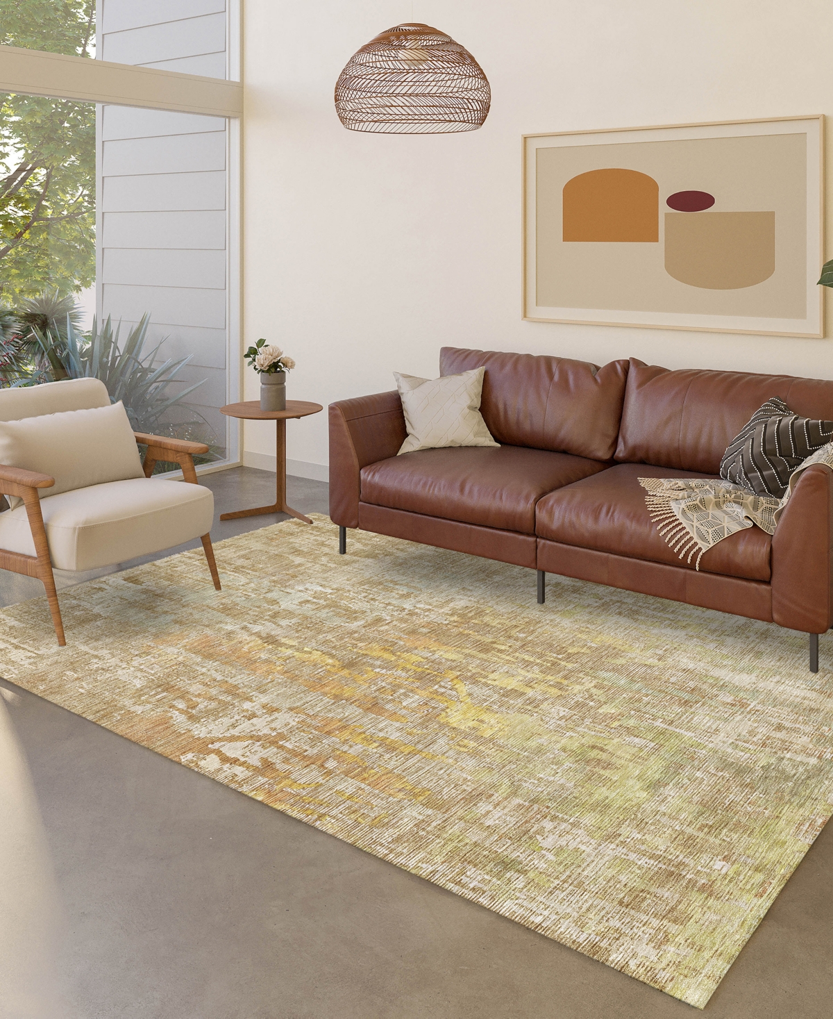 Dalyn Kochi Kc8 3'x5' Area Rug In Brown