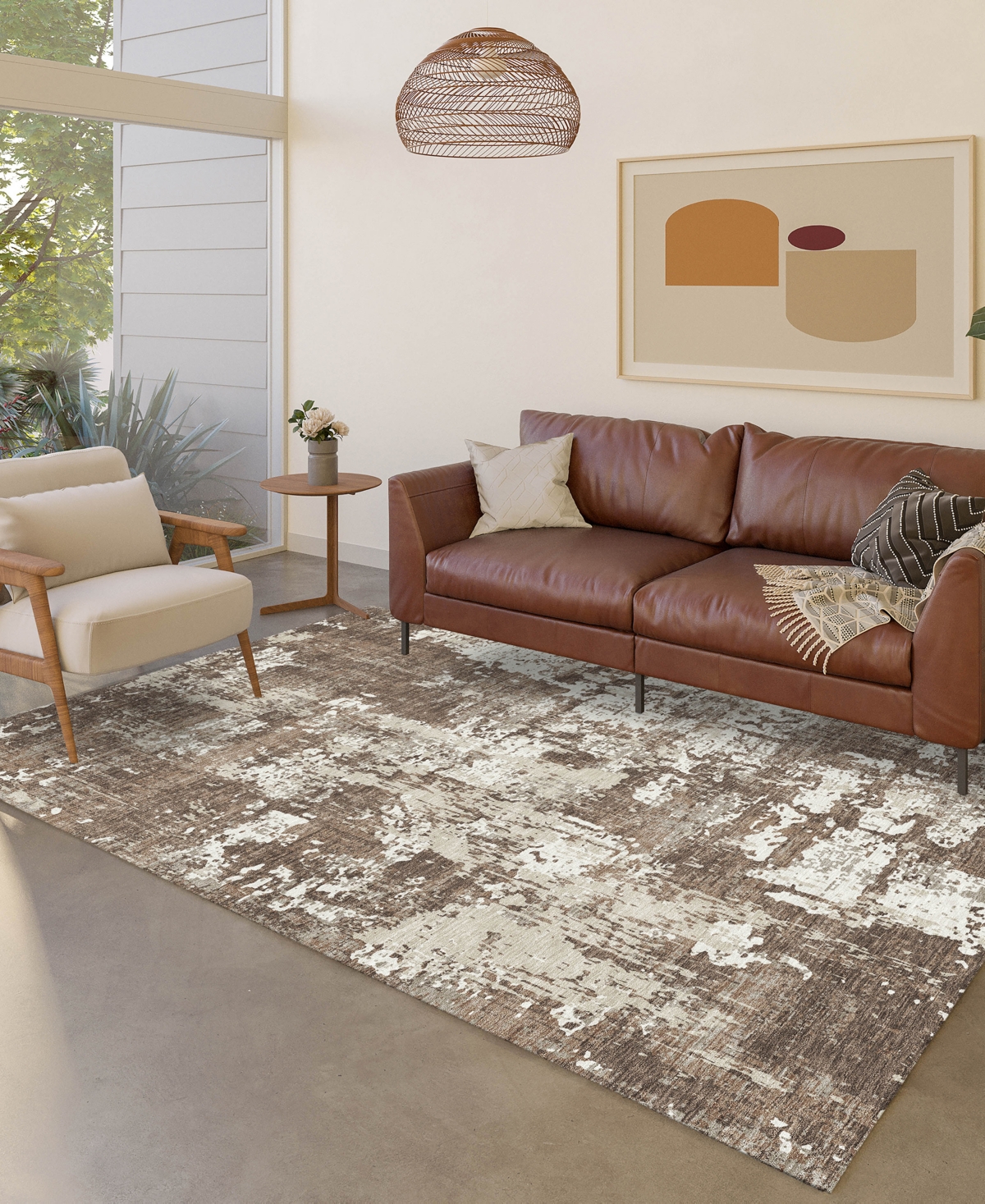 Dalyn Kochi Kc7 8'x8' Round Area Rug In Brown