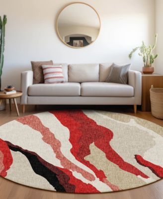 Lorenzo Washable LN4 8'x8' Round Area Rug