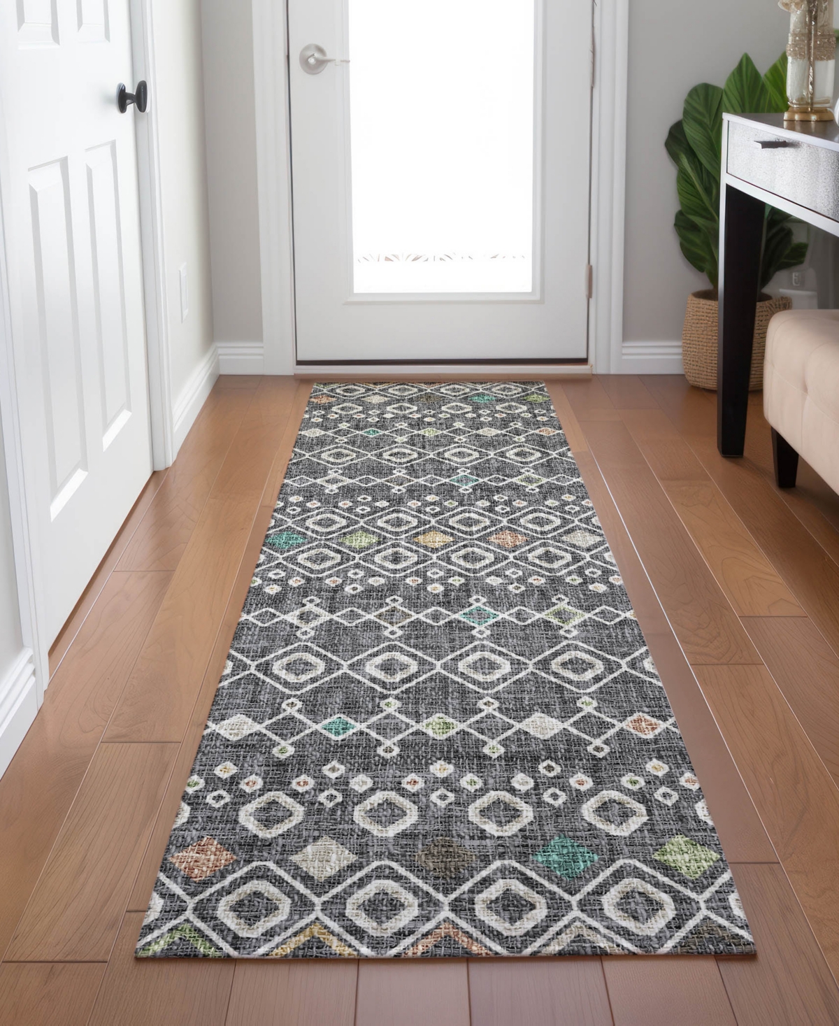 Dalyn Portico Po4 2'3"x7'6" Runner Area Rug In Gray