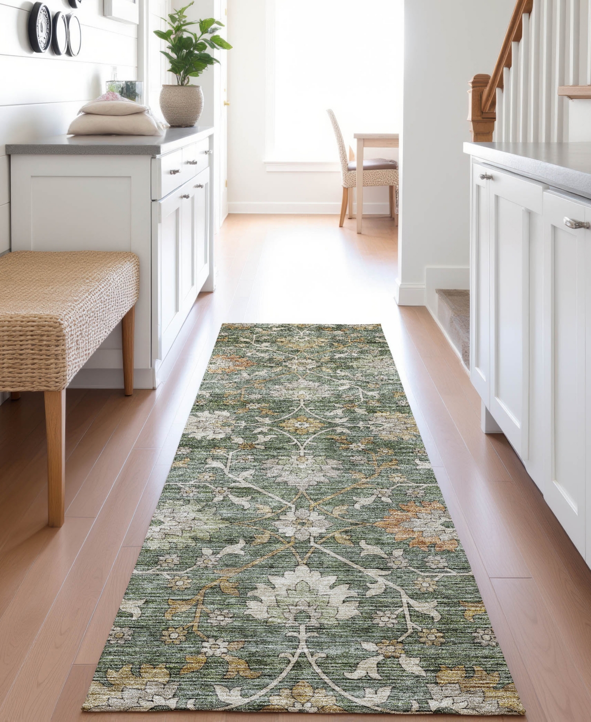 Dalyn Silk Road Sr1 2'3"x7'6" Runner Area Rug In Green