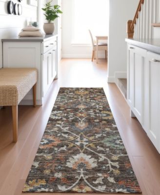 Silk Road Washable SR4 2'3"x7'6" Runner Area Rug