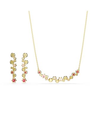 Constella Gold Tone Plated Earrings and Necklace Set