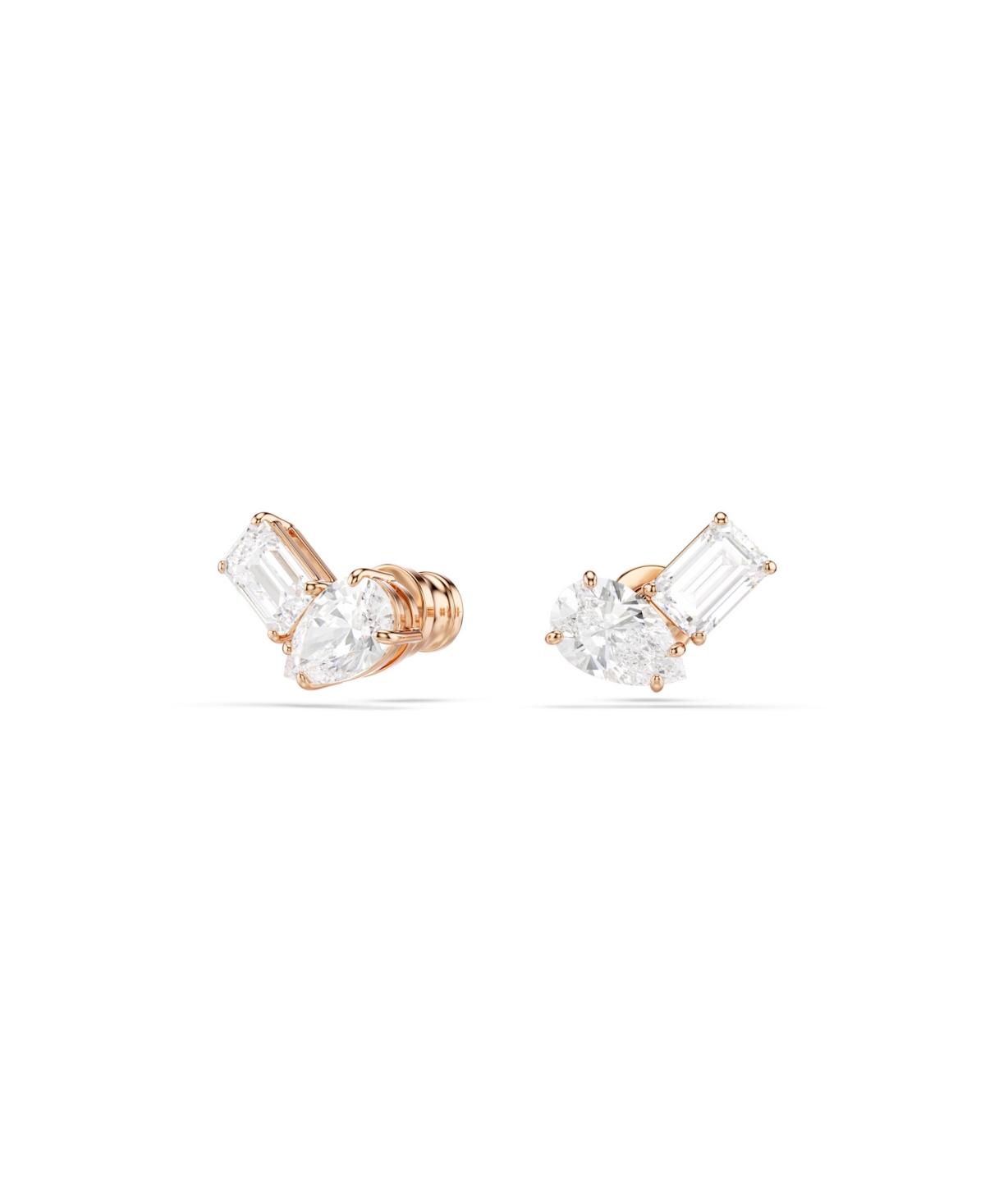 Swarovski Mesmera Rose Gold Tone Plated Earrings And Necklace Set In Gold