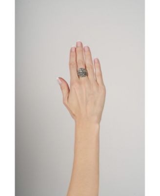 American West Jewelry Sterling Silver Stirrup Chain Ring