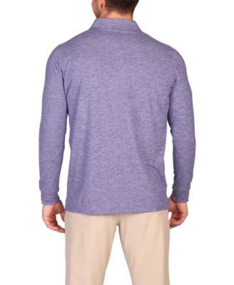 Men's Brushed Melange Super Soft Long Sleeve Polo