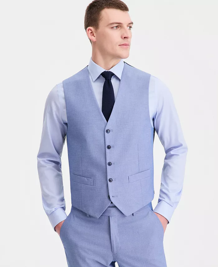 Men's Modern-Fit TH Flex Stretch  Cotton Suit Separate Vest