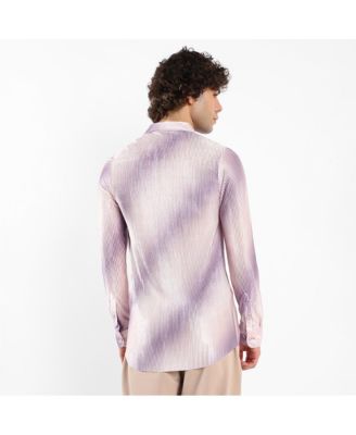 Men's Ombre-Pleated Shirt