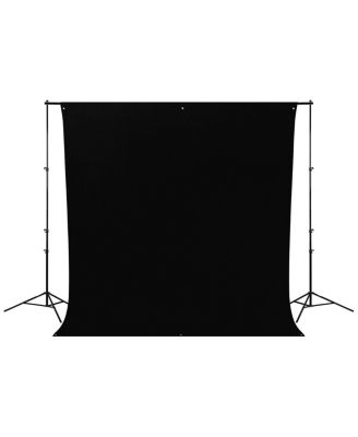 9x10' Wrinkle Resistant Cotton Background, Rich Black