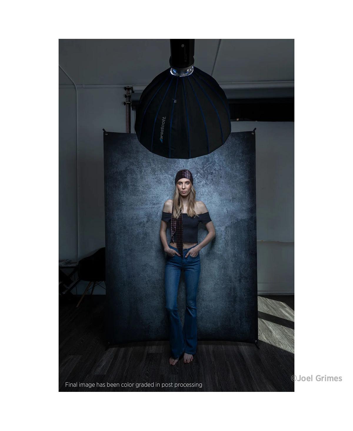 Westcott X-Drop Lightweight Canvas Backdrop, Grunge Concrete, 5'x7'