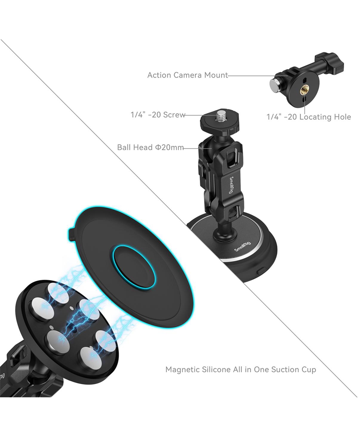 SmallRig Magic Arm Magnetic Suction Cup Mounting Support Kit for Action Cameras