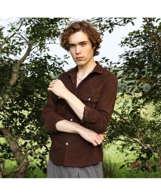 Men's Chocolate Brown Tactile Utility Shirt