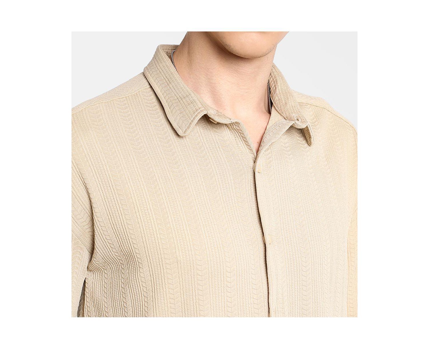 Men's Spear-Textured Shirt