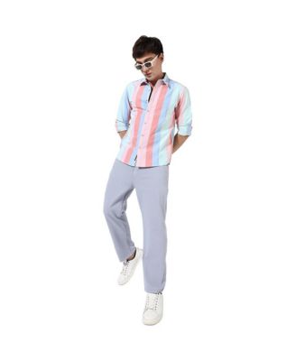 Men's Multicolour Roman Striped Shirt