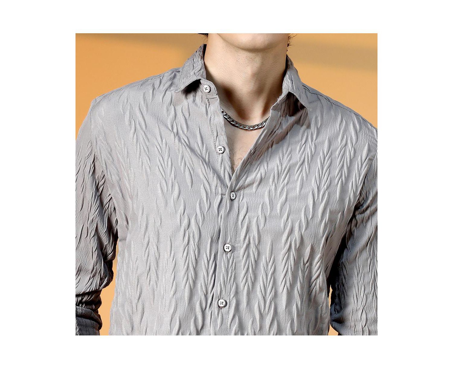 Men's Grain-Textured Shirt