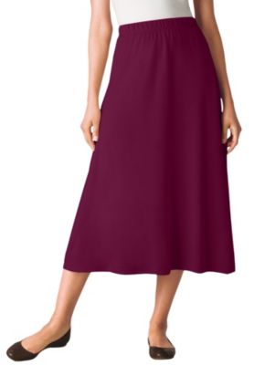 Women's Plus Size 7-Day Knit A-Line Skirt