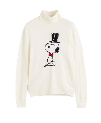 Women's Wool-Cashmere Top Hat Snoopy Sweater