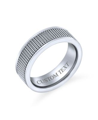 Urban Biker-Inspired Design Rope Chain Mesh Band Ring 8MM Stainless Steel