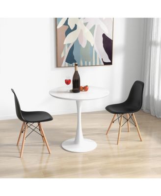 5 PCS Dining Set Modern Round Dining Table 4 Chairs for Small Space Kitchen