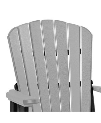 Double Glider with Center Table in Light Gray and Black